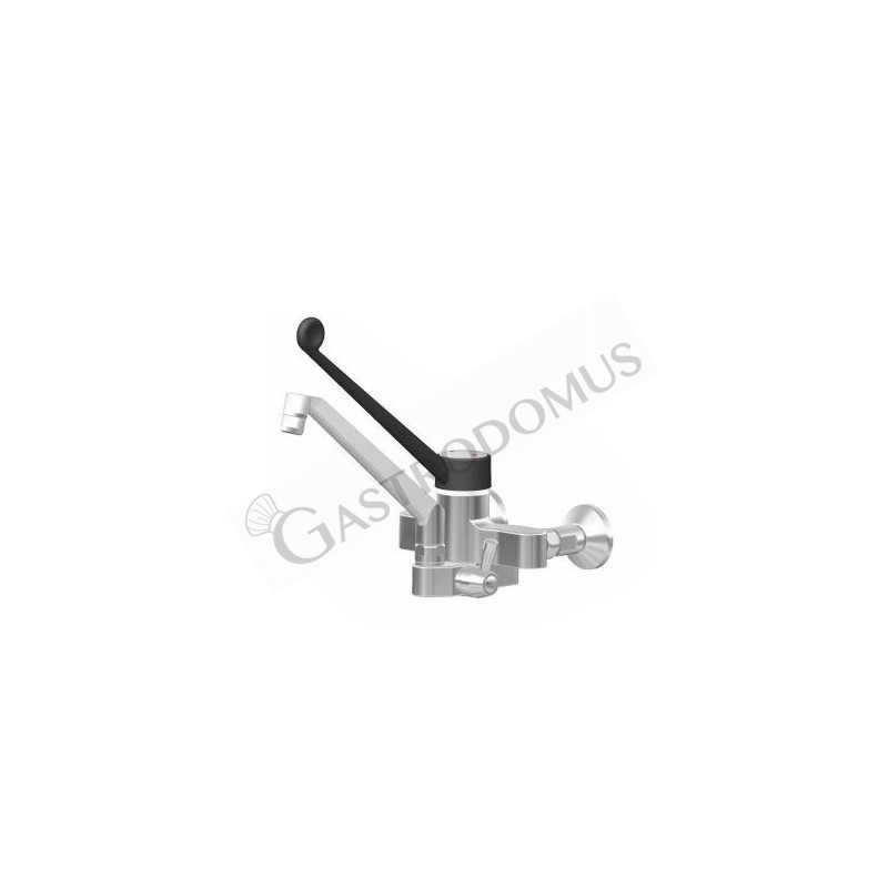 Rubinetto miscelatore biforo monocomando a muro con leva clinica - L 200 mm Rubinetto miscelatore biforo monocomando a muro con leva clinica - L 200 mm