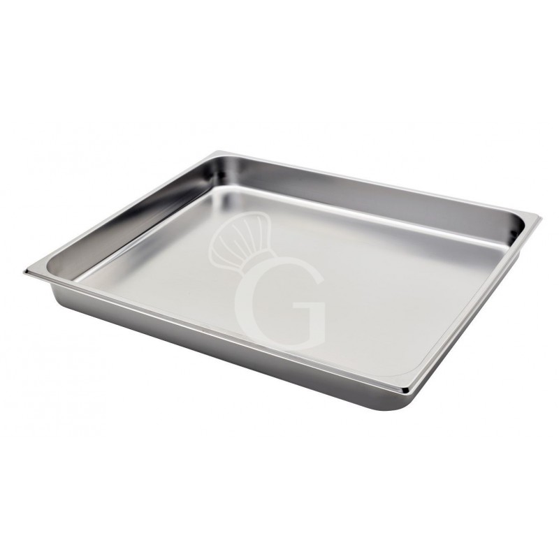 Bacinella in acciaio inox GN2/1 L 650 mm x P 530 mm x H 65 mm 18,9 LT