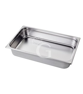 Bacinella in acciaio inox GN 1/1 L 530 mm x P 325 mm x H 100 mm 13,3 LT