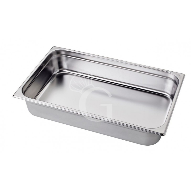 Bacinella in acciaio inox GN 1/1 L 530 mm x P 325 mm x H 100 mm 13,3 LT Bacinella in acciaio inox GN 1/1 L 530 mm x P 325 mm x H 100 mm 13,3 LT