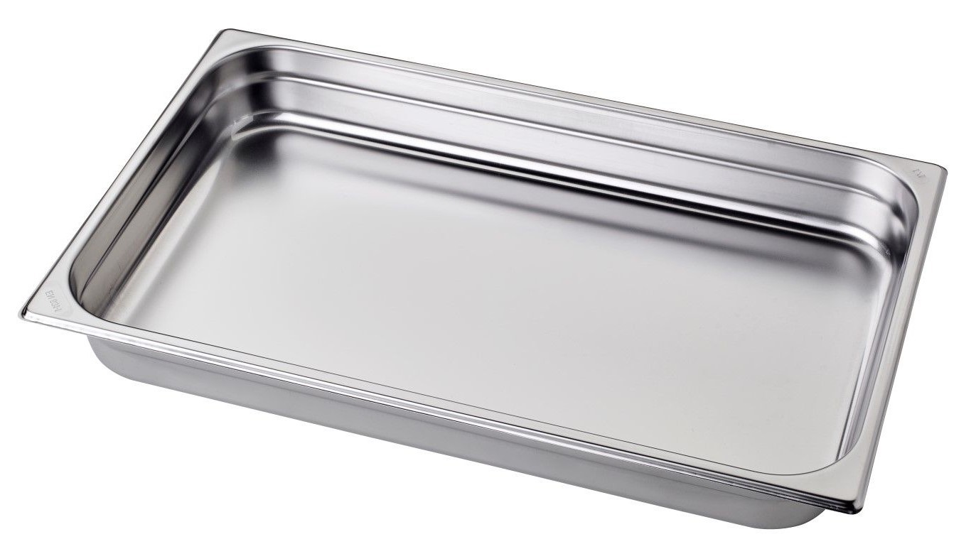 Bacinella in acciaio inox GN1/1 L 530 mm x P 325 mm x H 65 mm 8,5 LT