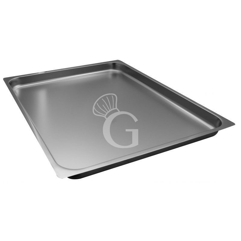 Bacinella in acciaio inox GN2/1 L 650 mm x P 530 mm x H 20 mm 6,5 LT