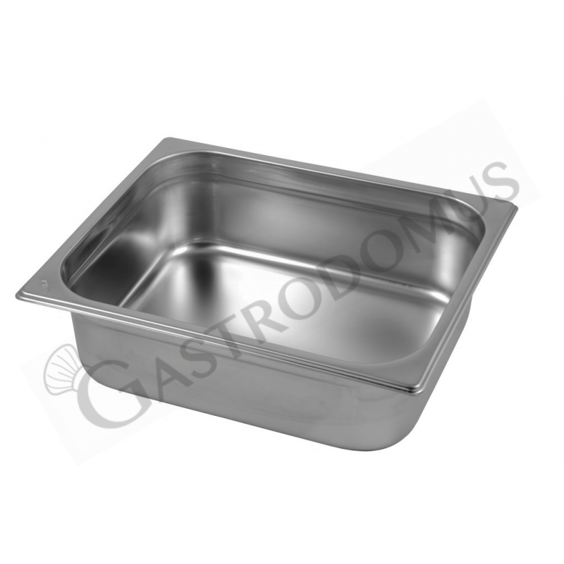 Bacinella in acciaio inox GN1/2 L 325 mm x P 265 mm x H 100 mm 8 LT