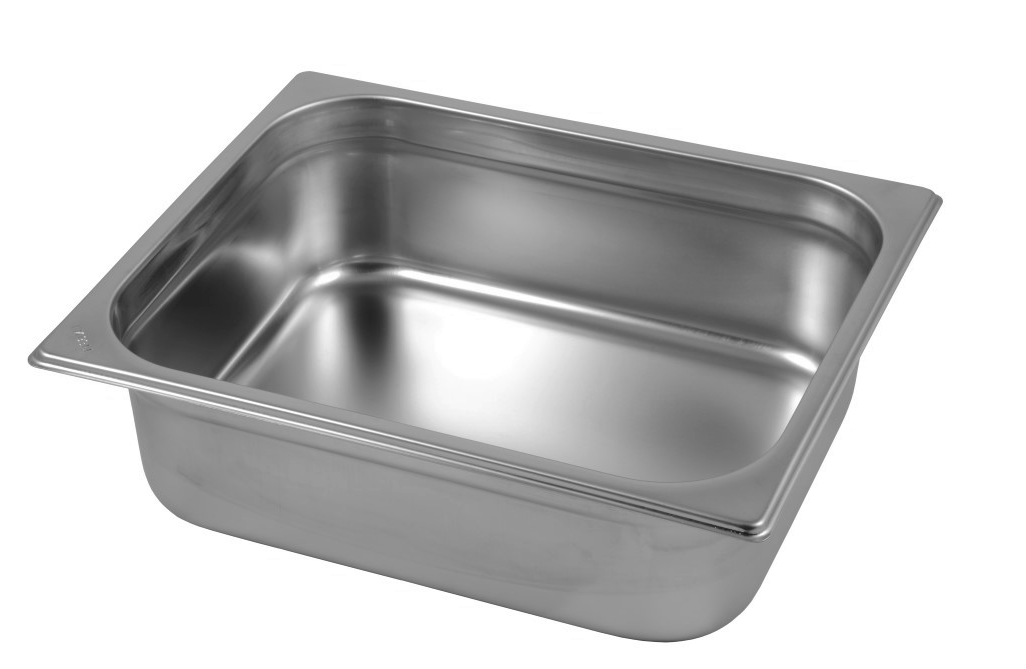 Bacinella in acciaio inox GN1/2 L 325 mm x P 265 mm x H 100 mm 8 LT