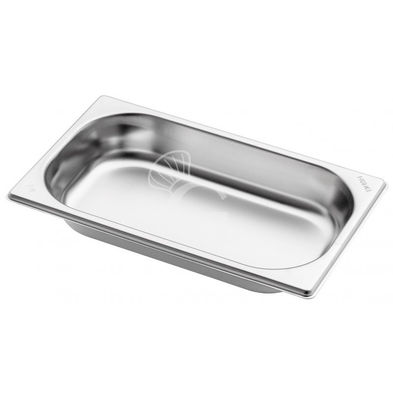 Bacinella in acciaio inox GN1/4 L 265 mm x P 162 mm x H 40 mm 1 LT