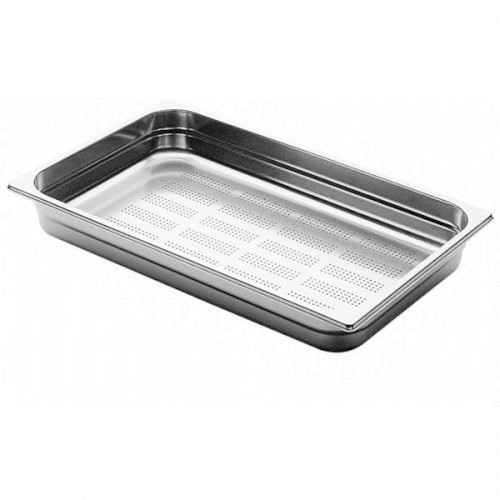 Bacinella forata in acciaio inox GN 1/1 L 530 mm x P 325 mm x H 65 mm 8,5 LT