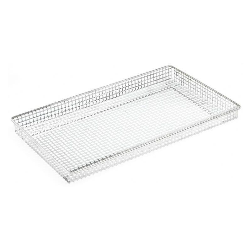 Teglia Rettangolare forata per frittura in inox GN1/1 L 530 mm x P 325 mm