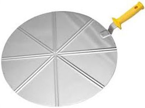 Cacciapizza in acciaio inox di diametro 50 cm - 8 porzioni