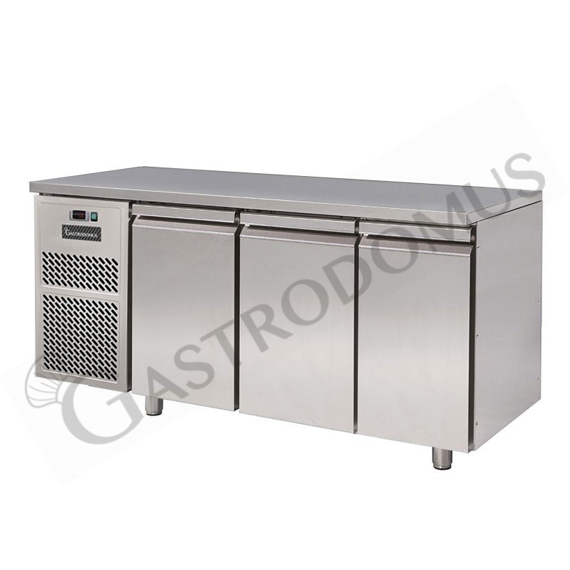 Tavolo refrigerato 3 porte Prof. 800 mm 0°C/+10°C motore a sinistra