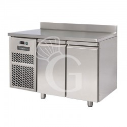 Tavolo refrigerato 2 porte con alzatina Prof. 800 mm -18°C/-22°C motore a sinistra