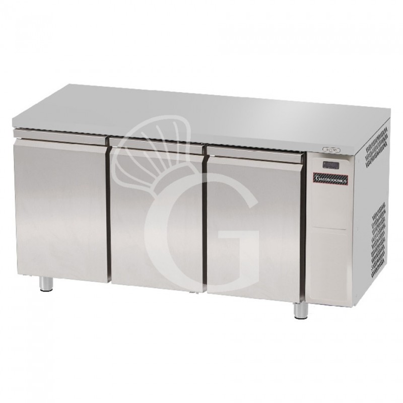 Tavolo frigo per gastronomia con 3 porte, profondità 700 mm e temperatura -18°C/-22°C - motore remoto