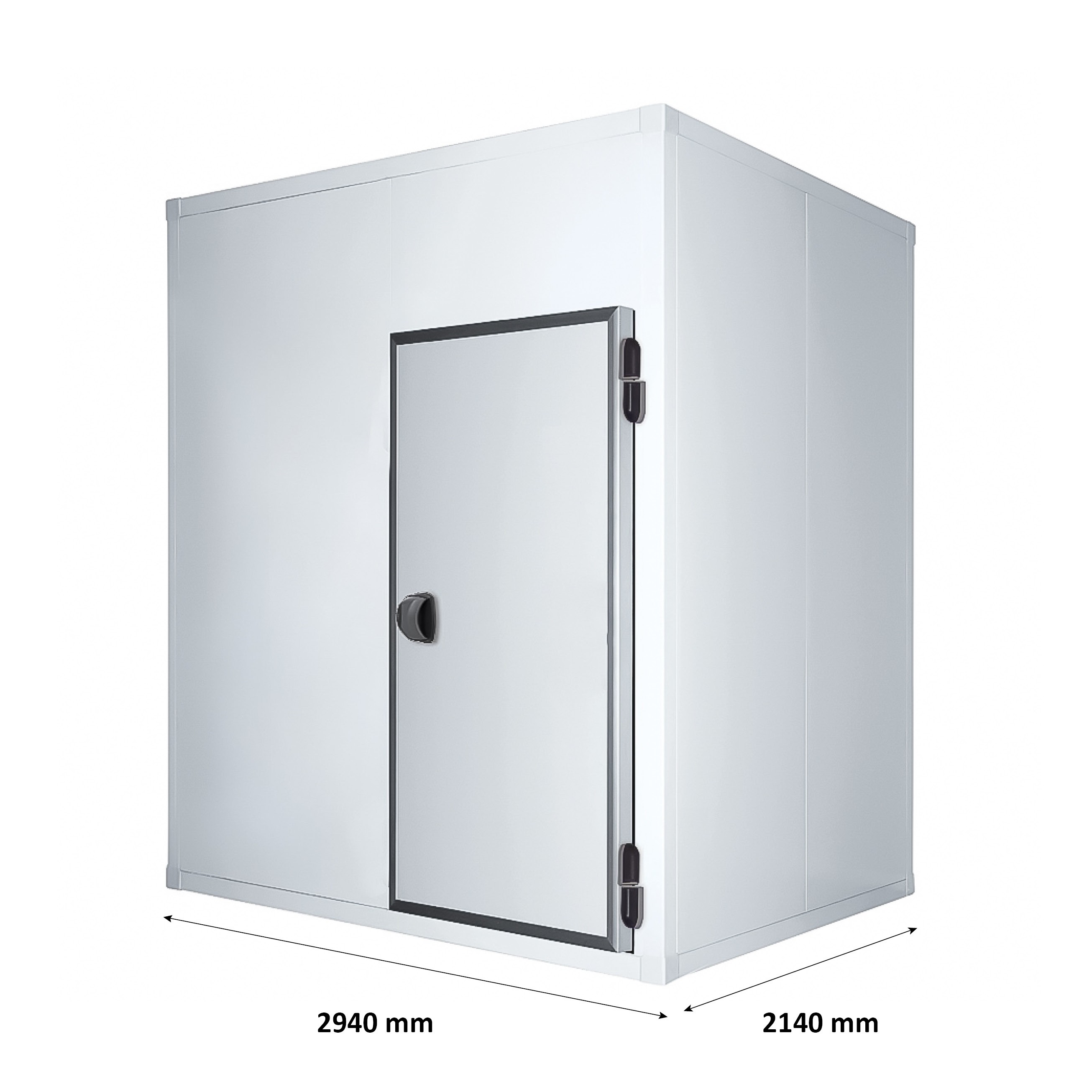 Cella frigorifera positiva con pavimento - L 2940 mm x P 2540 mm x H 2540 mm