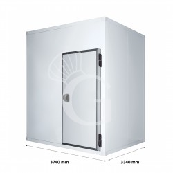 Cella frigorifera positiva con pavimento - L 3740 mm x P 3340 mm x H 2140 mm