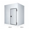 Cella frigorifera positiva con pavimento - L 1740 mm x P 1340 mm x H 2140 mm