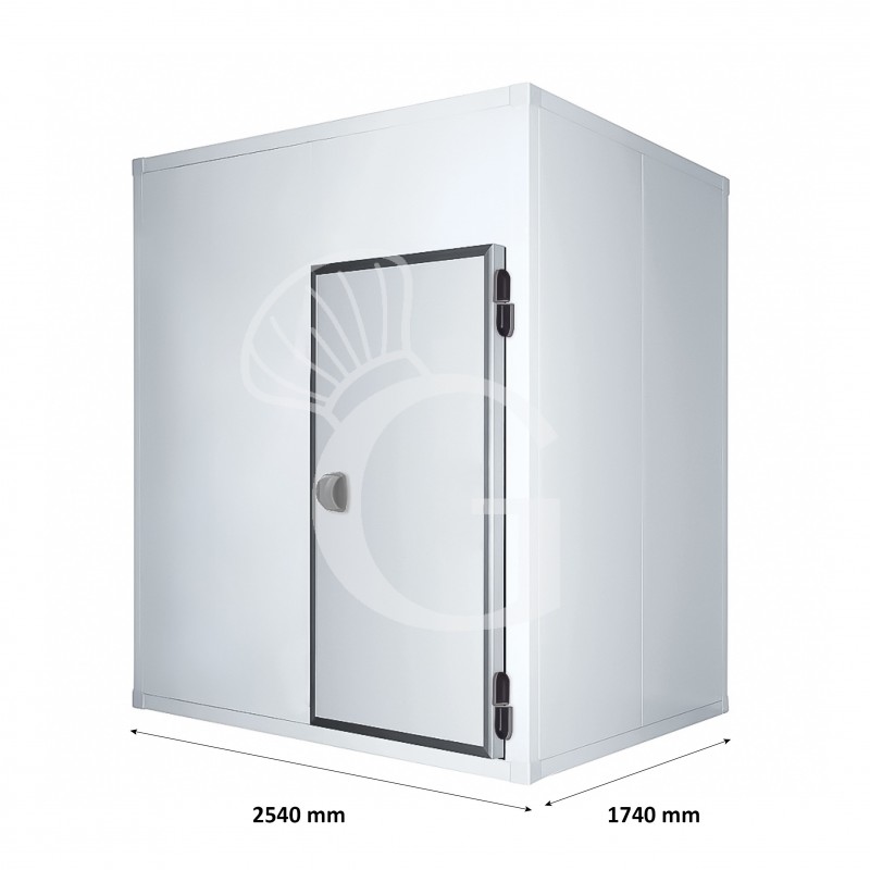 Cella frigorifera positiva senza pavimento - L 2540 mm x P 1740 mm x H 2270 mm Cella frigorifera positiva senza pavimento - L 2540 mm x P 1740 mm x H 2270 mm