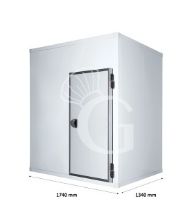 Cella frigorifera positiva senza pavimento - L 1740 mm x P 1340 mm x H 2070 mm