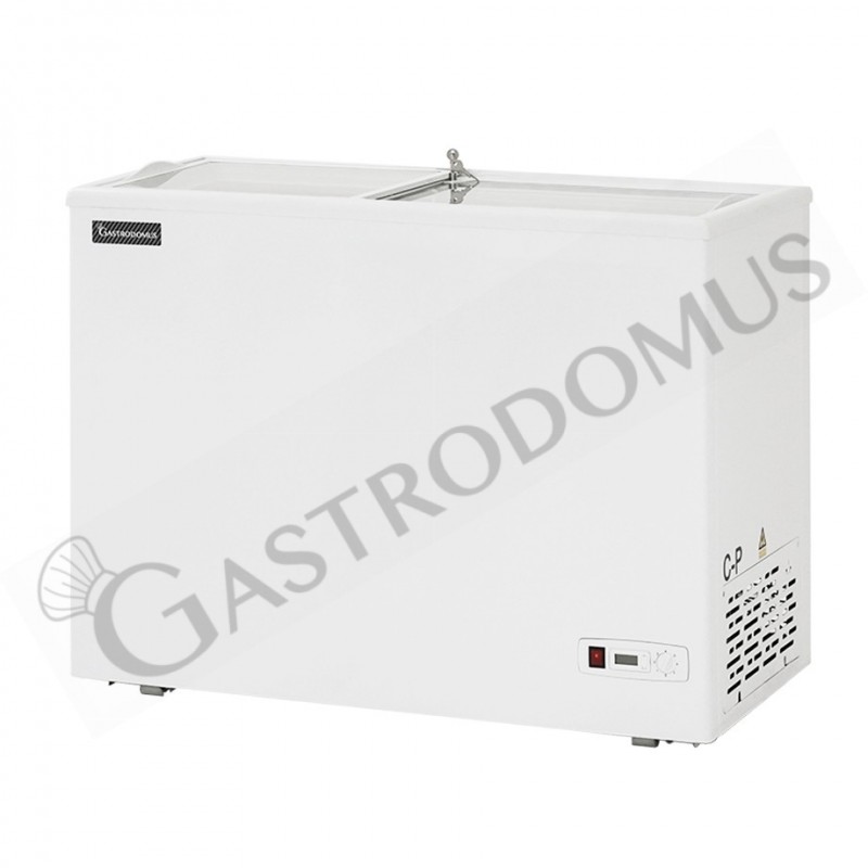 Congelatore a pozzetto Statico 197 LT -18°C porta in vetro classe energetica D