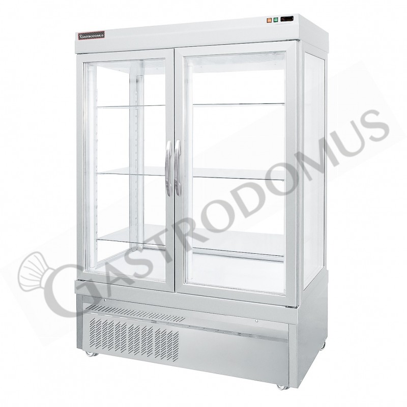 Espositore Refrigerato Pasticceria Ventilato 880 LT -25°C/+5°C 4 lati vetro 2 porte