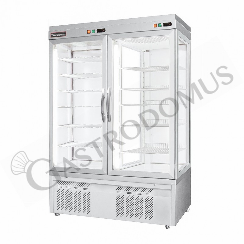 Espositore Refrigerato Pasticceria Statico 855 LT +2°C/+10°C 1 lato vetro 2 porte