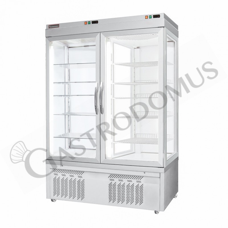 Espositore Refrigerato Pasticceria Statico 915 LT +2°C/+10°C 3 lati vetro 2 porte