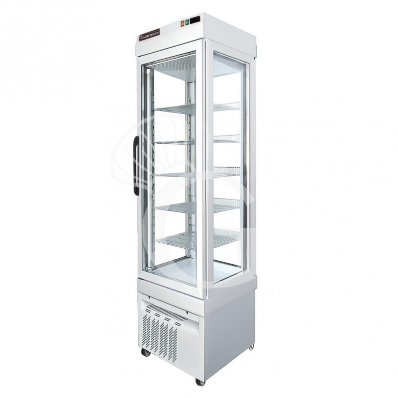 Espositore Refrigerato Pasticceria Ventilato 250 LT -5°C/+10°C 4 lati vetro