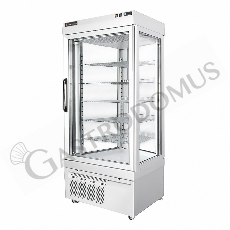 Espositore Refrigerato Pasticceria Ventilato 595 LT -25°C/+5°C 4 lati vetro