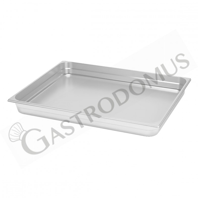 Teglia Rettangolare in acciaio inox GN1/2 L 325 mm x P 265 mm x H 20 mm