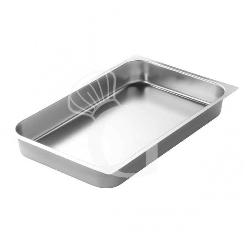 Teglia Rettangolare in acciaio inox GN1/1 L 530 mm x P 325 mm x H