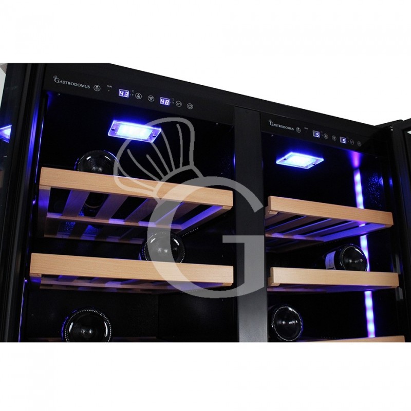 Cantina Vino Ventilata doppia temperatura 480 LT 18 ripiani 154 bottiglie +5°C/+22°C