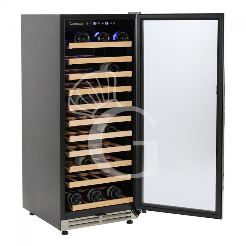 Cantina Vino da incasso Ventilata porta inox 280 LT 11 ripiani 111 bottiglie +5°C/+22°C