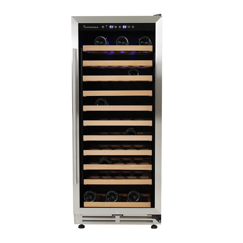 Cantina Vino da incasso Ventilata porta inox 280 LT 11 ripiani 111 bottiglie +5°C/+22°C