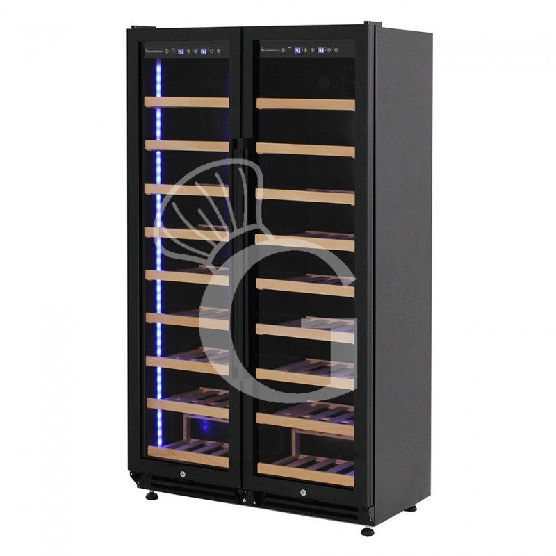 Cantina Vino da incasso Ventilata doppia temperatura 480 LT 18 ripiani 154 bottiglie +5°C/+22°C
