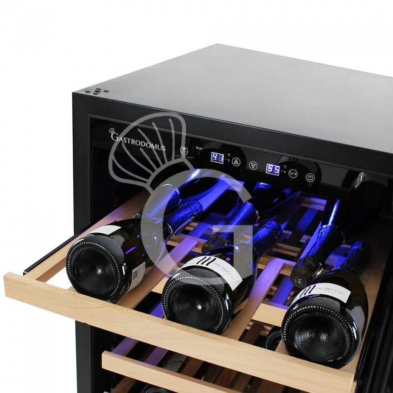 Cantina Vino Ventilata porta inox 280 LT 11 ripiani 121 bottiglie +5°C/+22°C