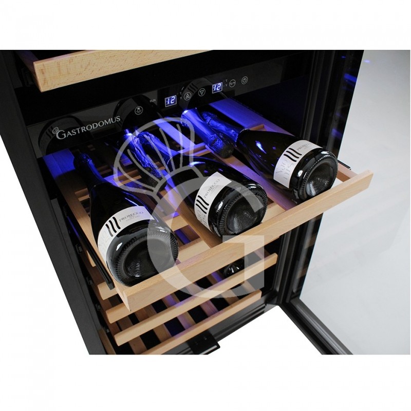 Cantina Vino Ventilata doppia temperatura 280 LT 11 ripiani 121 bottiglie +5°C/+22°C