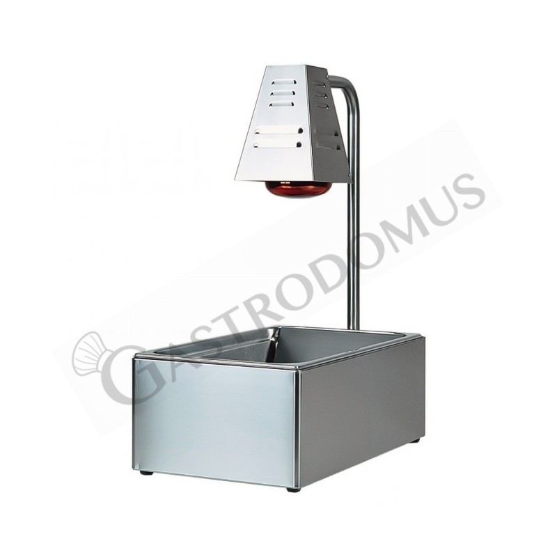Contenitore GN per condimento e mantenimento fritti con 1 lampada a raggi infrarossi Contenitore GN per condimento e mantenimento fritti con 1 lampada a raggi infrarossi