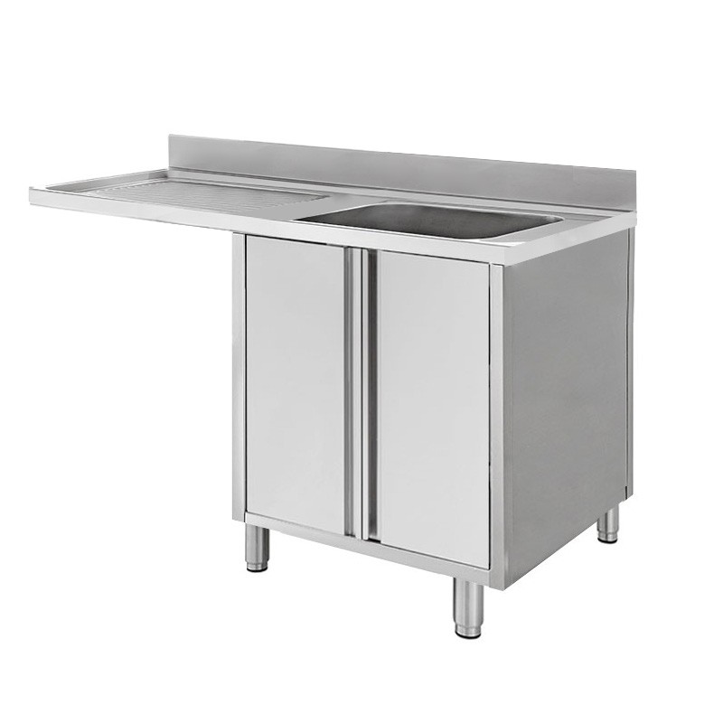 Lavello armadiato vano lavastoviglie,1 vasca,gocciolatoio sinistra,L1500xP600xH950mm