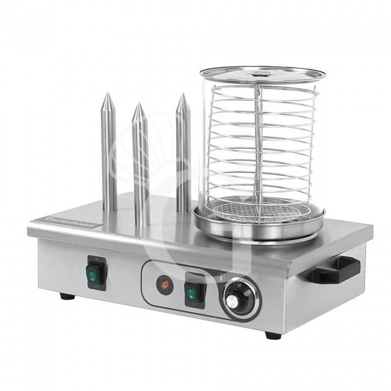 Cuoci Hot Dog 700 W 3 spiedi L 480 mm x P 310 mm x H 413 mm