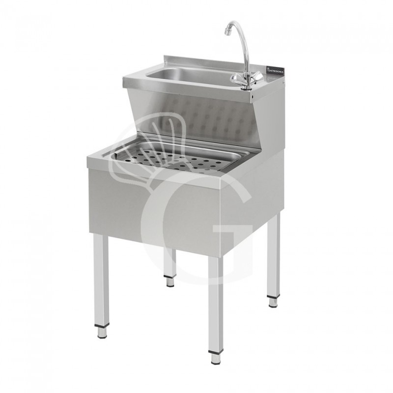 Lavamani per cucina in acciaio inox L 500 mm x P 700 mm x H 850 mm