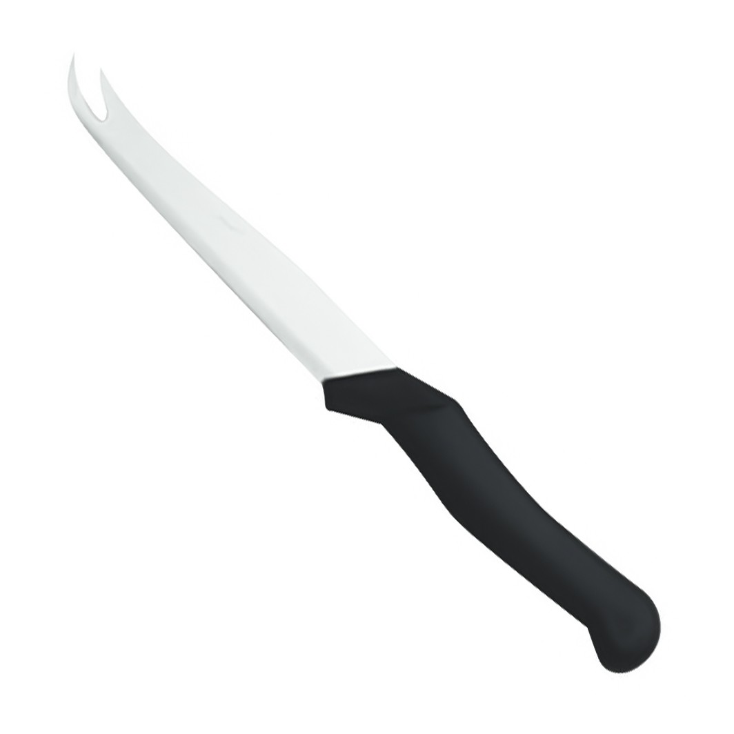 Coltello formaggio a 2 punte acciaio inox lama L 120 mm peso 0,8 Kg