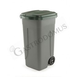 Pattumiera verde e grigia in polietilene 80 LT