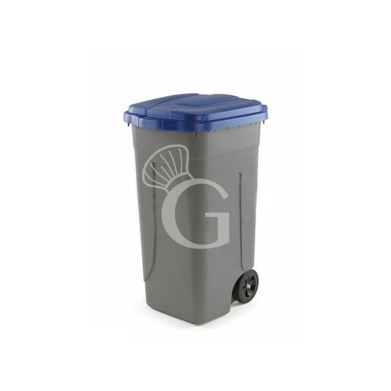 Pattumiera blu e grigia in polietilene 80 LT Pattumiera blu e grigia in polietilene 80 LT
