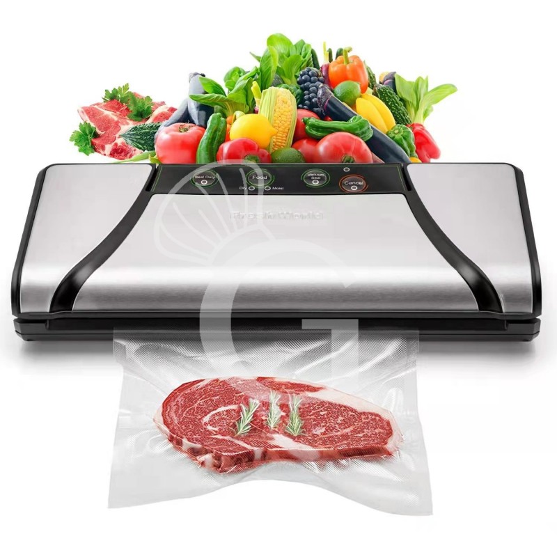 Confezionatrice sottovuoto automatica in plastica ABS e acciaio inox con barra saldante - dimensioni L 425 x P 124 x H 205 mm