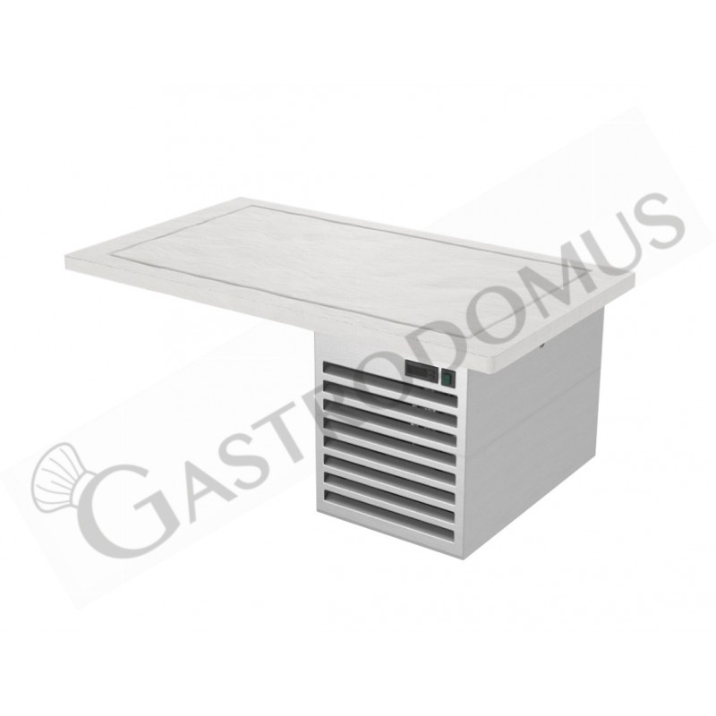 Piano refrigerato statico in composto di quarzo - dimensioni L 810 x P 640 x H 510 mm