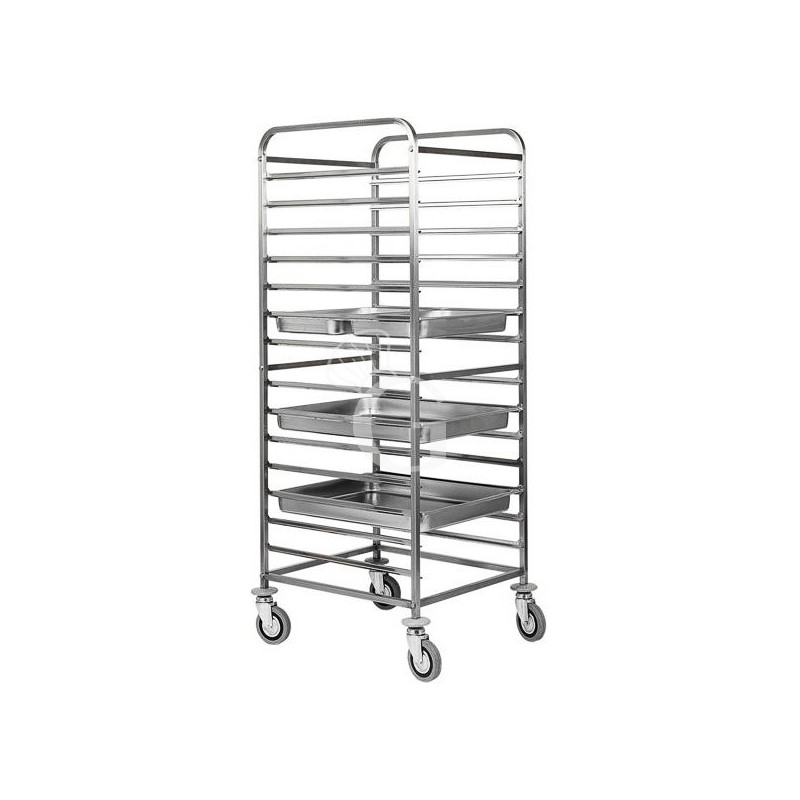 Carrello portateglie per 14 teglie GN2/1 o 28 GN1/1 - L 650 mm x P 760 mm x H 1820 mm Carrello portateglie per 14 teglie GN2/1 o 28 GN1/1 - L 650 mm x P 760 mm x H 1820 mm