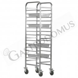 Carrello portateglie per 14 teglie GN1/1 - L 460 mm x P 620 mm x H 1820 mm