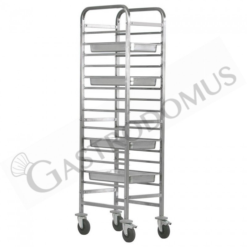 Carrello portateglie per 14 teglie GN1/1 - L 460 mm x P 620 mm x H 1820 mm