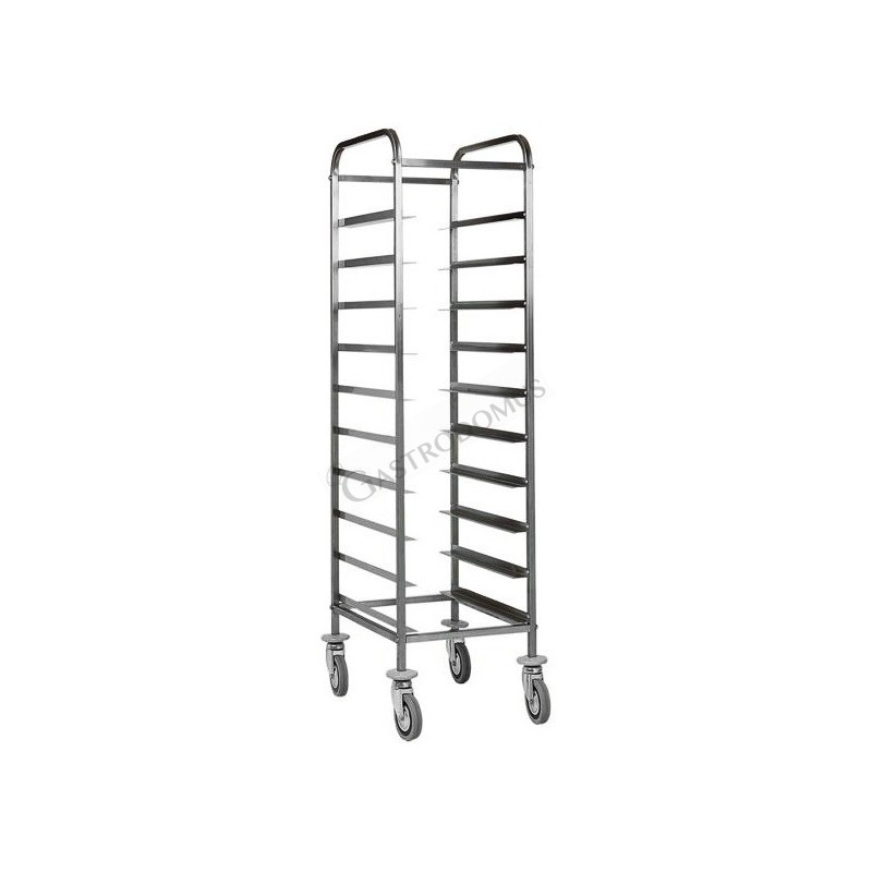 Carrello portavassoi con telaio rinfrozato per 10 vassoi GN1/1 - L 380 mm x P 620 mm x H 1750 mm