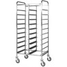 Carrello portavassoi in inox per 20 vassoi GN1/1 - L 740 mm x P 620 mm x H 1750 mm