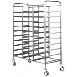 Carrello portavassoi in inox per 30 vassoi GN1/1 - L 1100 mm x P 620 mm x H 1750 mm