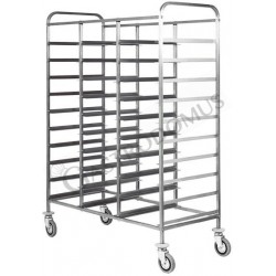 Carrello portavassoi con telaio rinforzato per 30 vassoi GN1/1 - L 1100 mm x P 620 mm x H 1750 mm